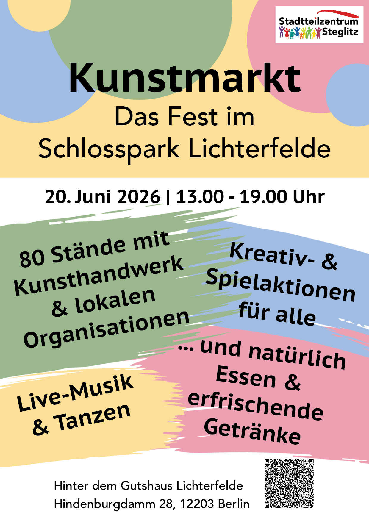 Flyer mit Text zum Kunstmarkt