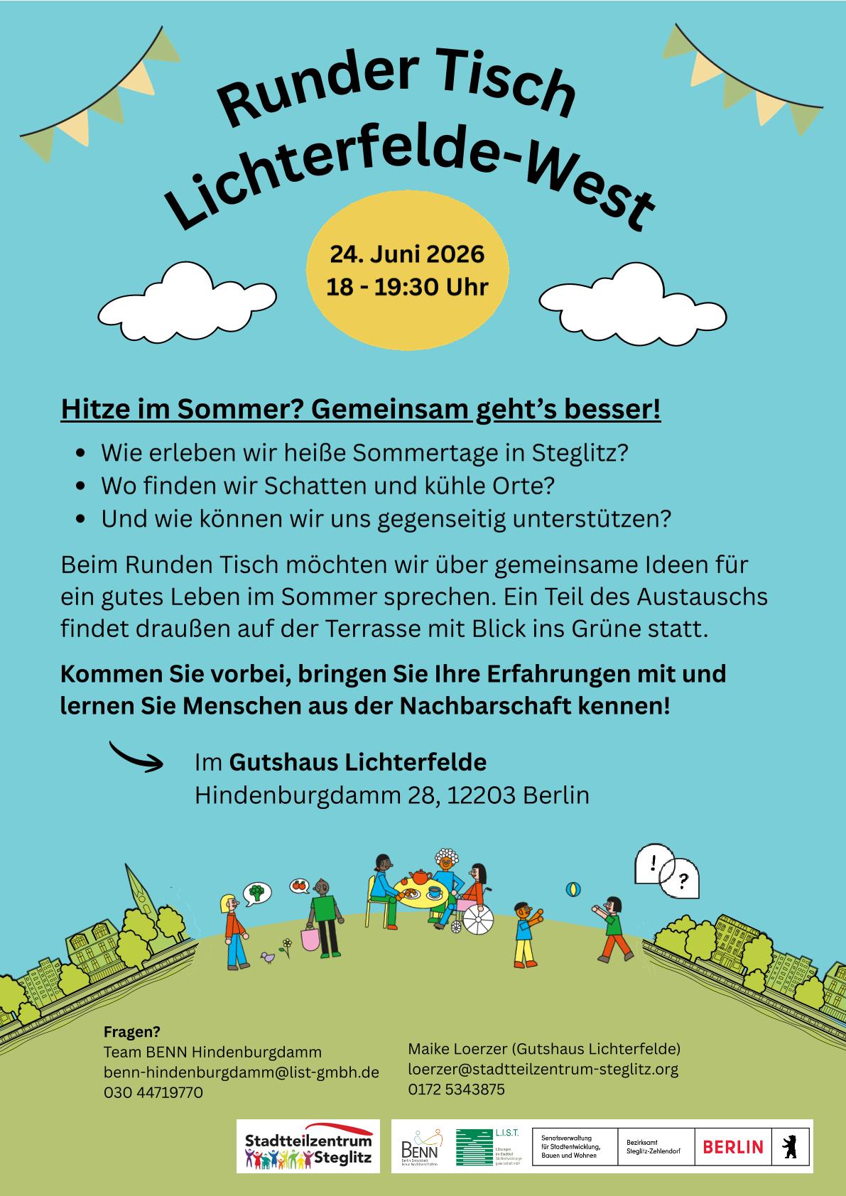 Flyer mit Text zum Runden Tisch