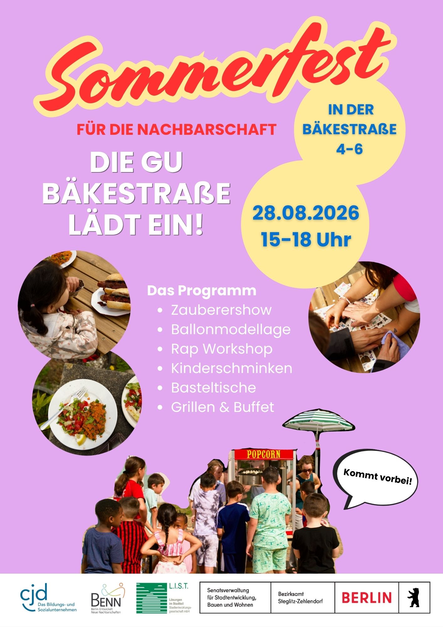 Flyer mit Informationen zum Sommerfest