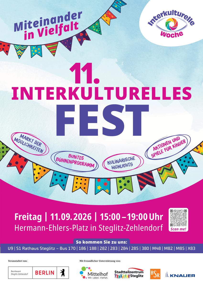 Flyer mit Informationen zum Interkulturellen Fest
